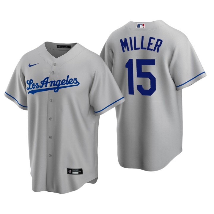Los Angeles Dodgers Bobby Miller Gray 2020 MLB Draft Road Replica Jersey