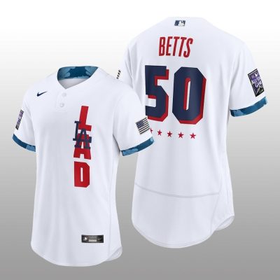 Los Angeles Dodgers Mookie Betts MLB All-Star Game Authentic White Jersey