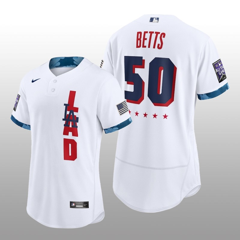Los Angeles Dodgers Mookie Betts MLB All-Star Game Authentic White Jersey