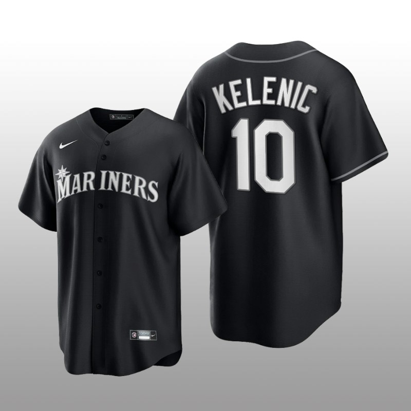 Mariners Jarred Kelenic All Black Fashion Serise Replica Jersey Black White