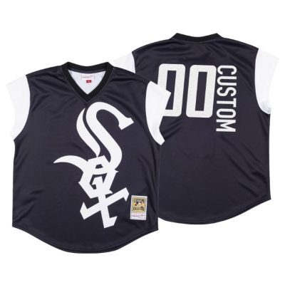 Men Chicago White Sox Black 1999 Turn Ahead The Clock Custom Jersey