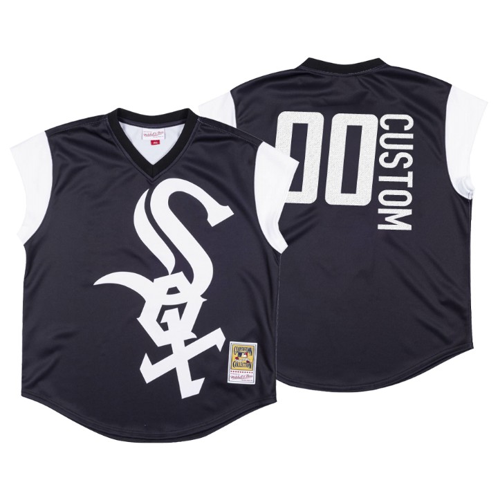 Men Chicago White Sox Black 1999 Turn Ahead The Clock Custom Jersey