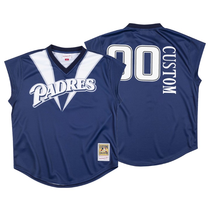 Men San Diego Padres Navy 1999 Turn Ahead The Clock Custom Jersey