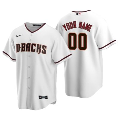 Men's Arizona Diamondbacks White Home Replica Custom Jersey