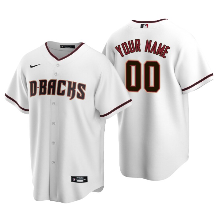 Men's Arizona Diamondbacks White Home Replica Custom Jersey