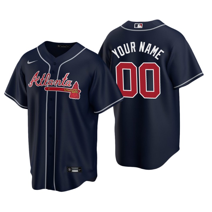 Men's Atlanta Braves Navy Replica 2020 Alternate Custom Jersey
