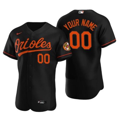 MLB Baltimore Orioles Custom Black Authentic 2020 Alternate Jersey