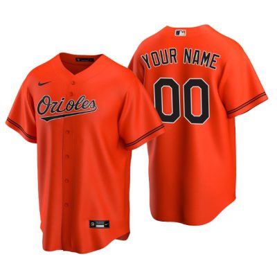 MLB Baltimore Orioles Orange Replica 2020 Alternate Custom Jersey