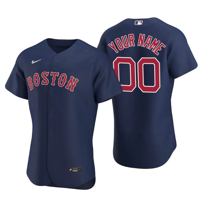 Men's Boston Red Sox Custom Navy Authentic 2020 Alternate Jersey