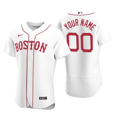 Men's Boston Red Sox Custom White Authentic 2020 Alternate Jersey