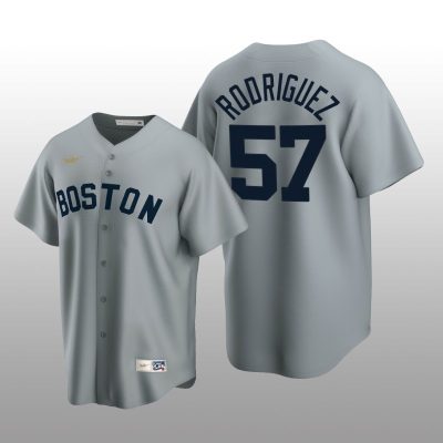 Men's Boston Red Sox Eduardo Rodriguez Gray Cooperstown Collection Road Jersey
