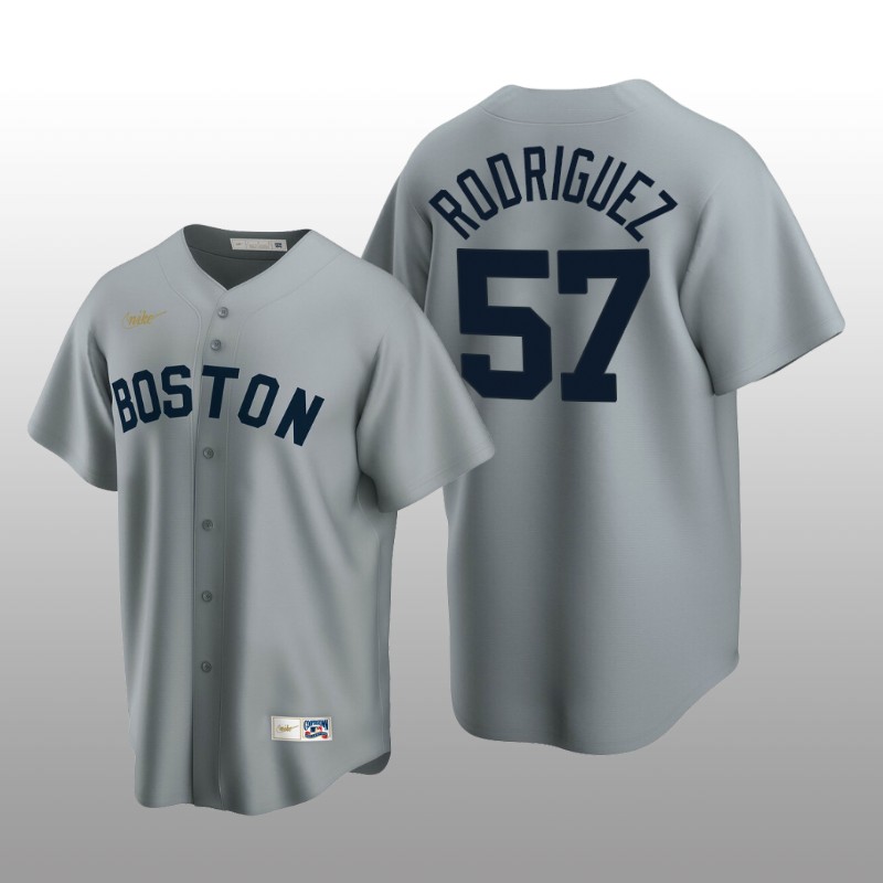 Men's Boston Red Sox Eduardo Rodriguez Gray Cooperstown Collection Road Jersey