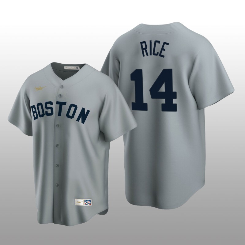 Men's Boston Red Sox Jim Rice Gray Cooperstown Collection Road Jersey