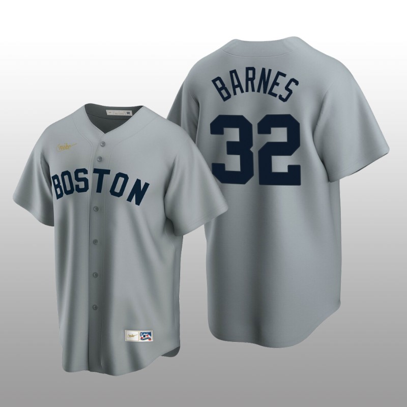 Men's Boston Red Sox Matt Barnes Gray Cooperstown Collection Road Jersey