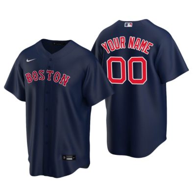Men's Boston Red Sox Navy Replica 2020 Alternate Custom Jersey