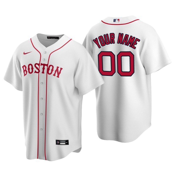 Men's Boston Red Sox White Replica 2020 Alternate Custom Jersey