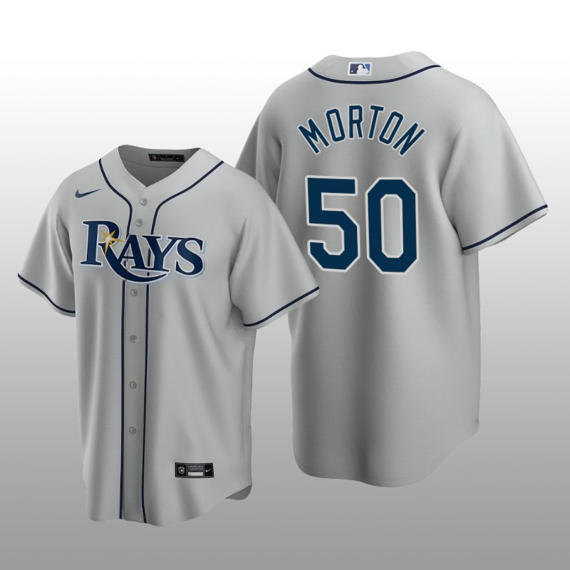Men's Charlie Morton Tampa Bay Rays Gray Road 2020 Replica Jersey