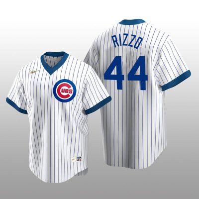 Men's Chicago Cubs Anthony Rizzo White Home Cooperstown Collection Player Jersey