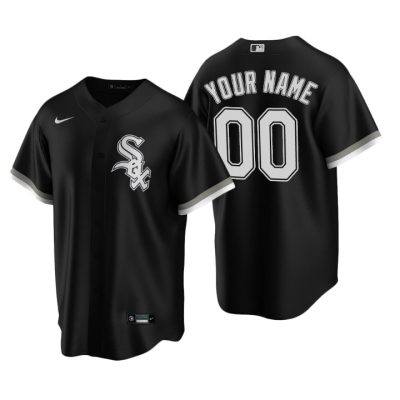 Men's Chicago White Sox Black Replica 2020 Alternate Custom Jersey