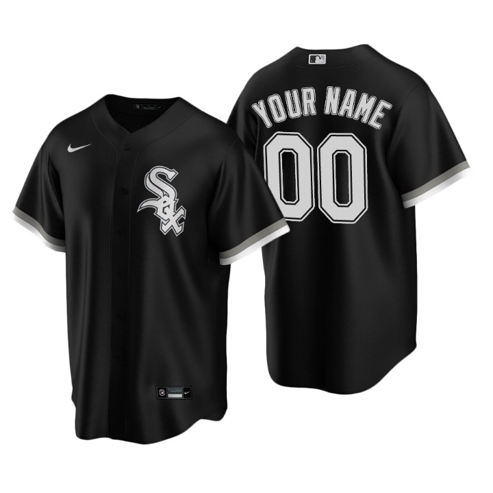 Men's Chicago White Sox Black Replica 2020 Alternate Custom Jersey