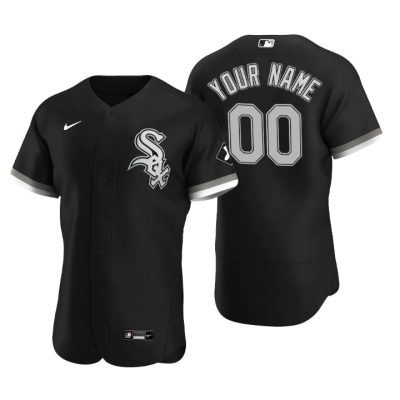 Men's Chicago White Sox Custom Black Authentic 2020 Alternate Jersey