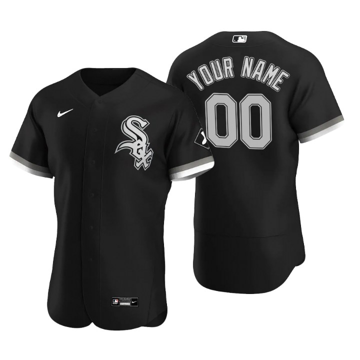 Men's Chicago White Sox Custom Black Authentic 2020 Alternate Jersey