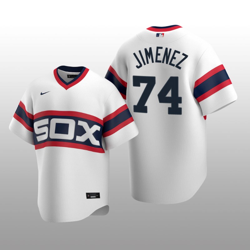 Men's Chicago White Sox Eloy Jimenez White Cooperstown Collection Home Jersey