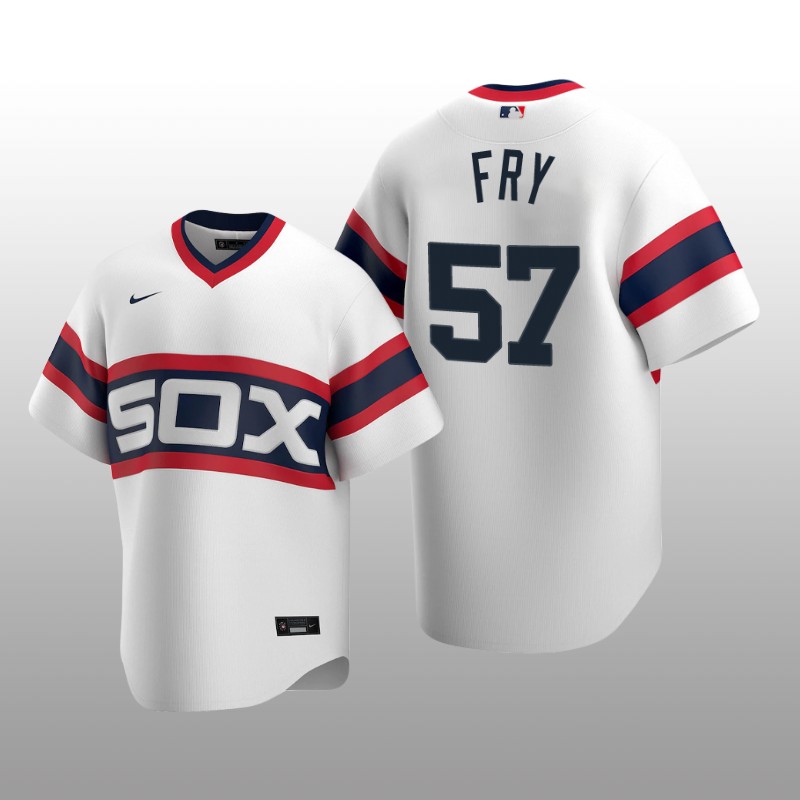 Men's Chicago White Sox Jace Fry White Cooperstown Collection Home Jersey