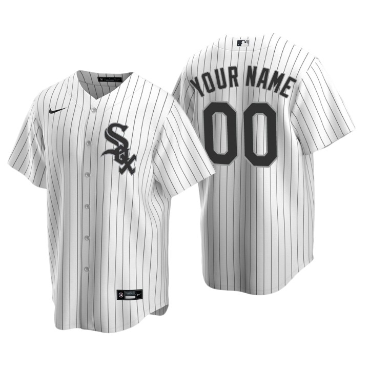 Men's Chicago White Sox White Replica 2020 Home Custom Jersey