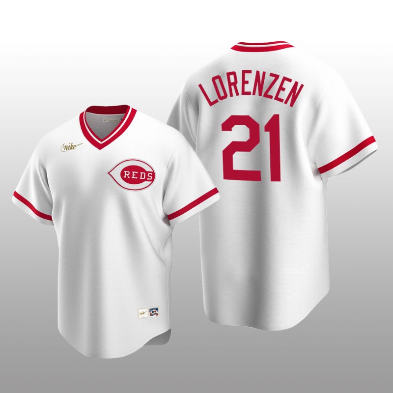 Men's Cincinnati Reds Michael Lorenzen White Cooperstown Collection Home Jersey