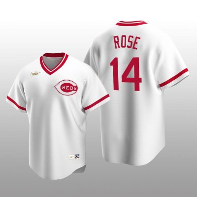 Men's Cincinnati Reds Pete Rose White Cooperstown Collection Home Jersey