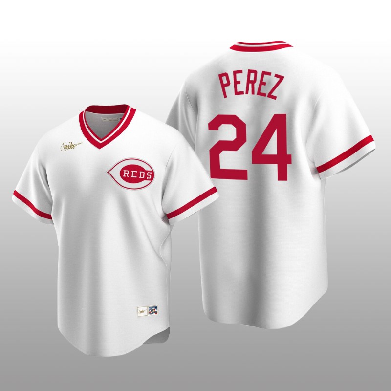 Men's Cincinnati Reds Tony Perez White Cooperstown Collection Home Jersey
