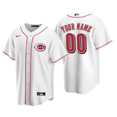 Men's Cincinnati Reds White Replica 2020 Home Custom Jersey
