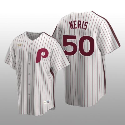 Men's Hector Neris Philadelphia Phillies White Home Cooperstown Collection Jersey