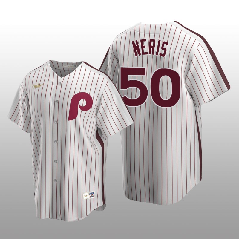 Men's Hector Neris Philadelphia Phillies White Home Cooperstown Collection Jersey