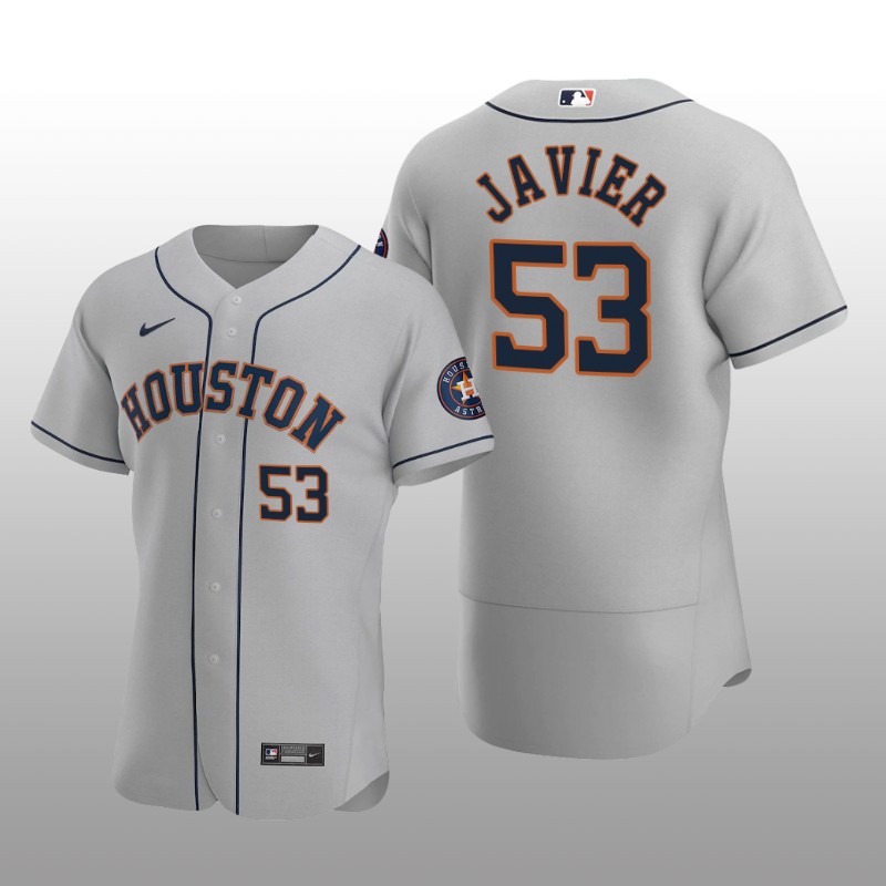 Men's Houston Astros Cristian Javier Gray Alternate 2020 Authentic Player Jersey