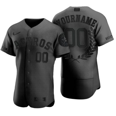 Men's Houston Astros Custom Black Award Collection Jersey