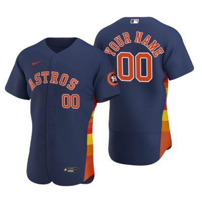 Men's Houston Astros Custom Navy Authentic 2020 Alternate Jersey