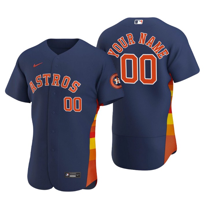 Men's Houston Astros Custom Navy Authentic 2020 Alternate Jersey