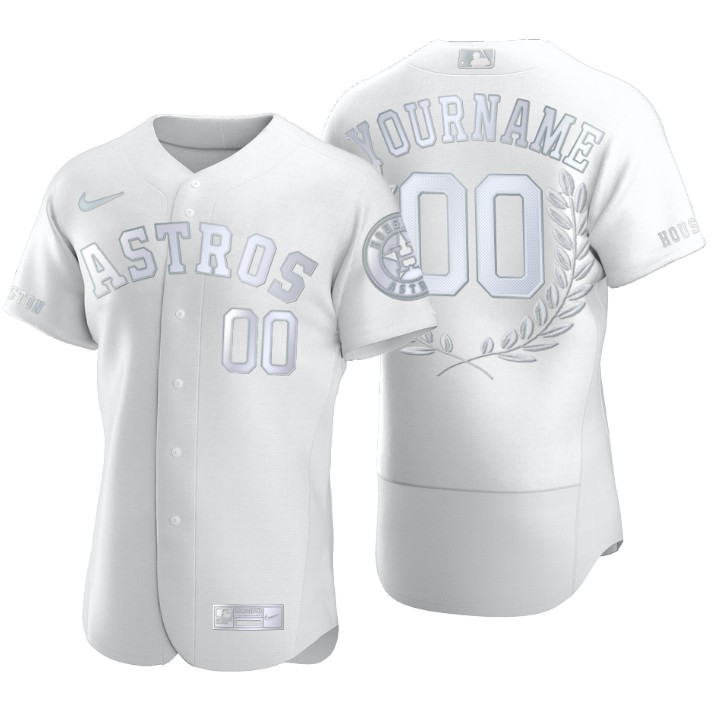 Men's Houston Astros Custom White Award Collection Jersey