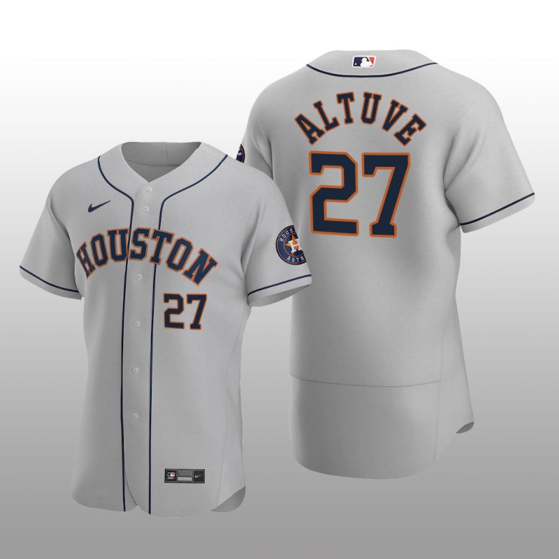 Men's Houston Astros Jose Altuve Gray Alternate 2020 Authentic Player Jersey
