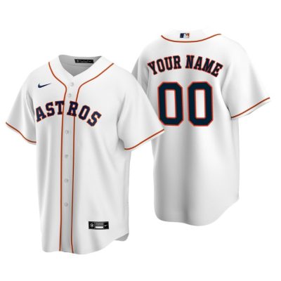 Men's Houston Astros White Replica 2020 Home Custom Jersey