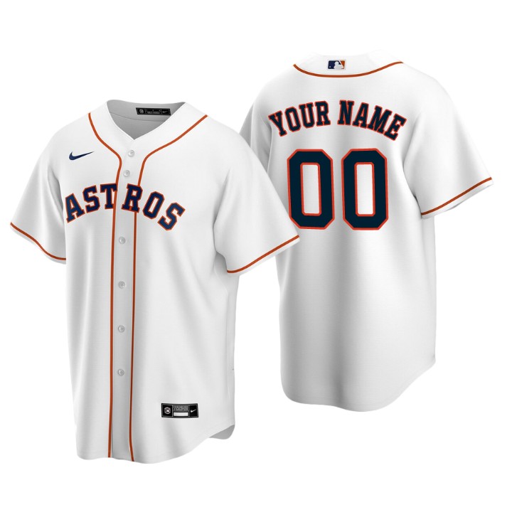 Men's Houston Astros White Replica 2020 Home Custom Jersey