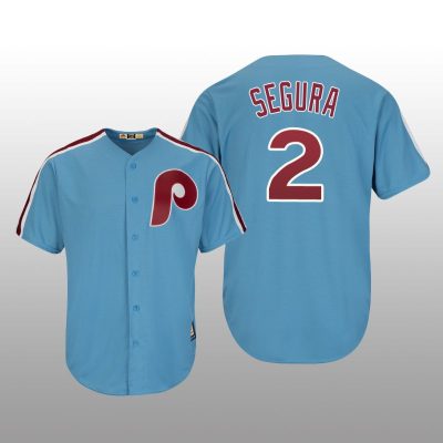 Men's Jean Segura Philadelphia Phillies Light Blue Cool Base Cooperstown Player Jersey