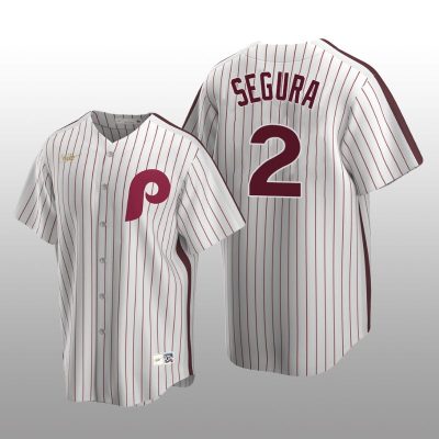 Men's Jean Segura Philadelphia Phillies White Home Cooperstown Collection Jersey