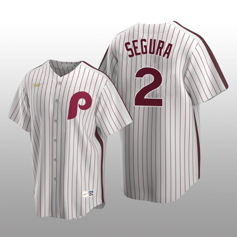 Men's Jean Segura Philadelphia Phillies White Home Cooperstown Collection Jersey