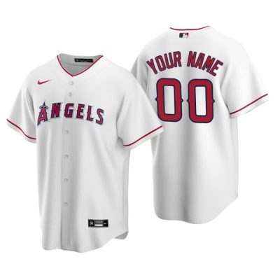 Men's Los Angeles Angels White Replica 2020 Home Custom Jersey