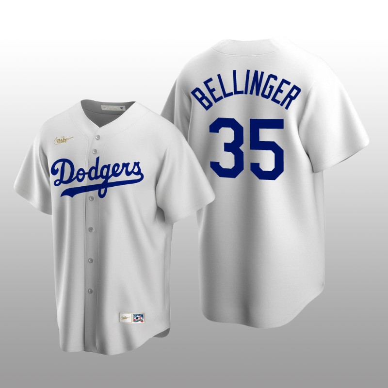 Men's Los Angeles Dodgers Cody Bellinger White Cooperstown Collection Home Jersey