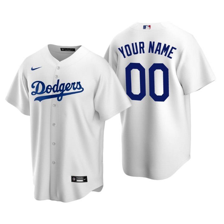 Men's Los Angeles Dodgers Custom White Home 2020 Replica Jersey