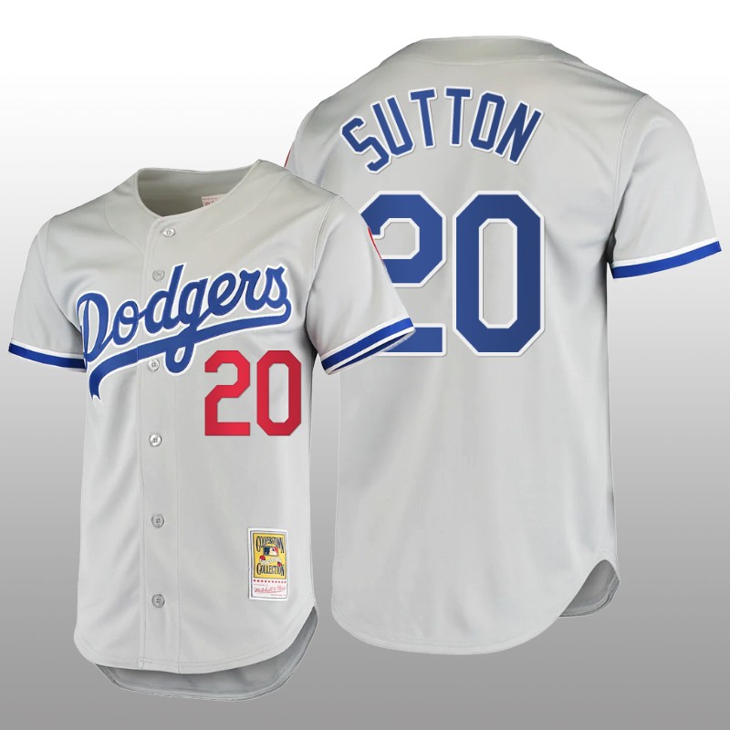 Men's Los Angeles Dodgers Don Sutton Gray Cooperstown Collection Authentic Jersey